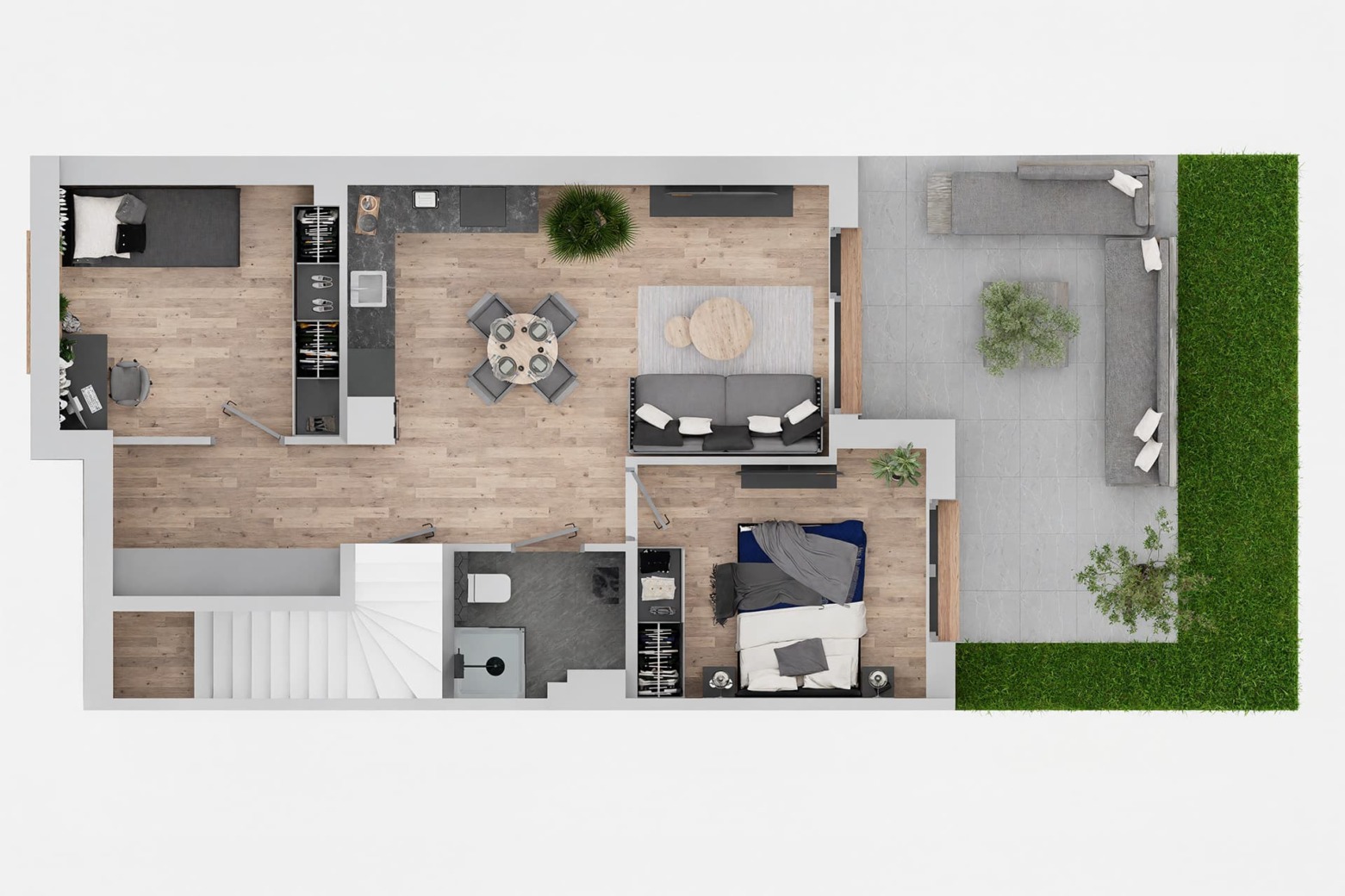 Tuwima 15 - Parter - rzut odbicie lustrzane