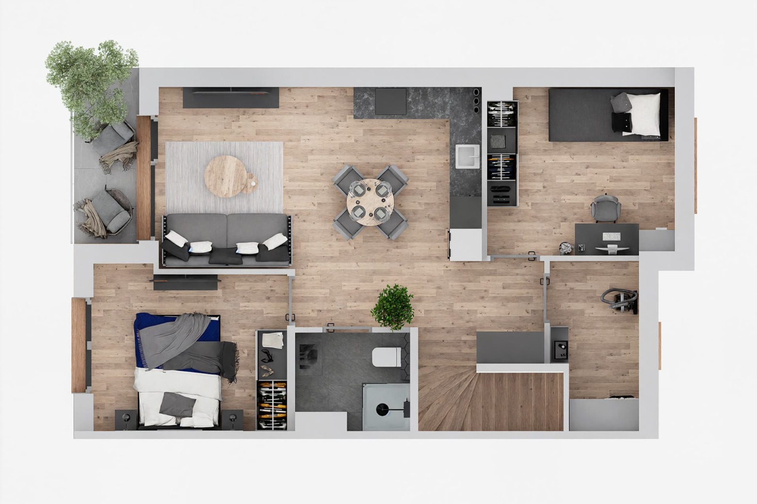 Tuwima 15 - Piętro - rzut